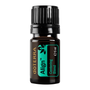 A 5ml bottle of doTERRA Align Centering Blend essential oil on a solid white background.