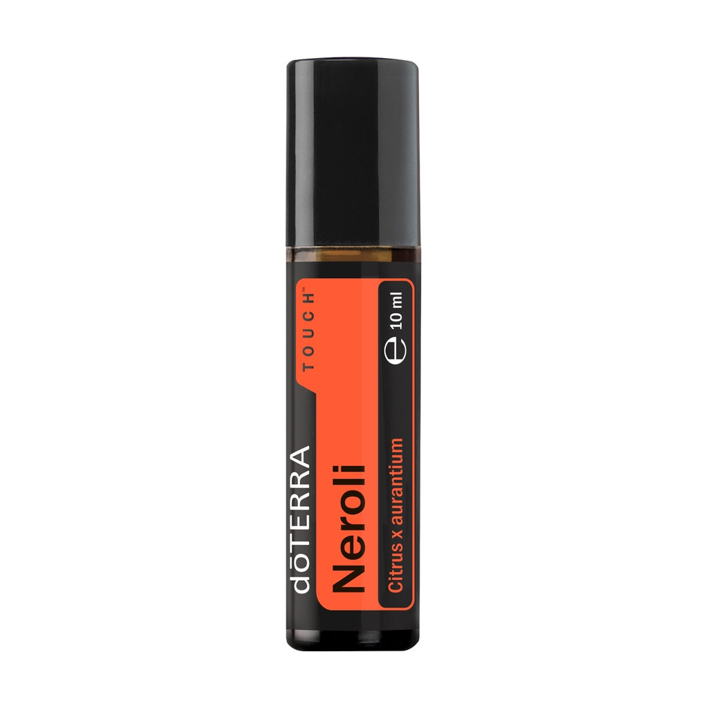 A 10 ml roll-on bottle of doTERRA Neroli (Citrus aurantium) essential oil on a solid white background.