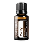 A 15 ml bottle of doTERRA Purify Refreshing Blend essential oil on a solid white background.