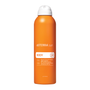 An orange aerosol can of doTERRA sun BODY mineral sunscreen spray with a white cap, shown on a plain white background.
